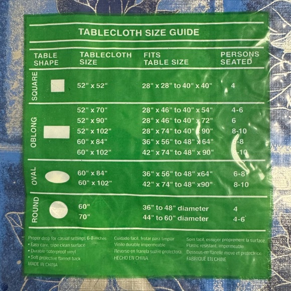 Vinyl Flannel back Christmas Tableclothoth - Picture 5 of 6
